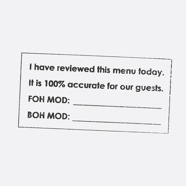 Stamp (King's Menu)